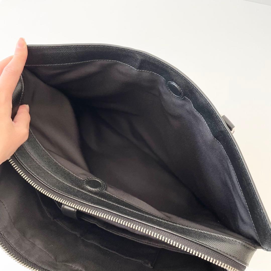【極美品】COACH メンズ ビジネスバッグ ベケット ブリーフ ケース 黒