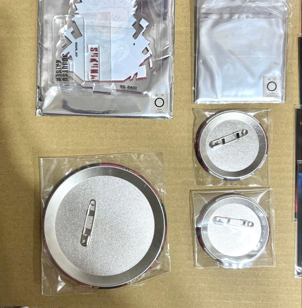 呪術廻戦　両面宿儺　缶バッジ　ブロマイド　チェキ風カード　まとめ売り