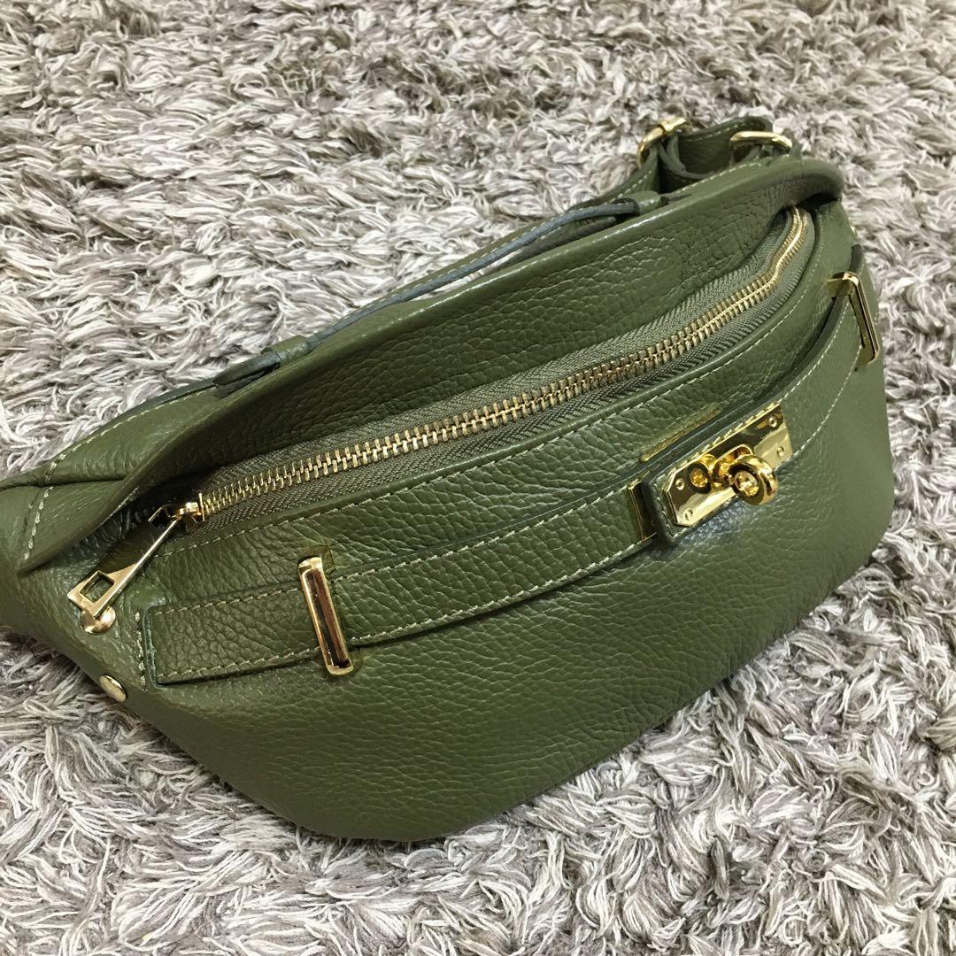 AULENTTI♫ オリーブグリーン ボディバッグ