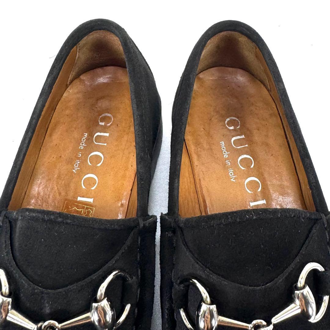 【GUCCI】 グッチ （24cm） ホースビットローファー スエード 美品