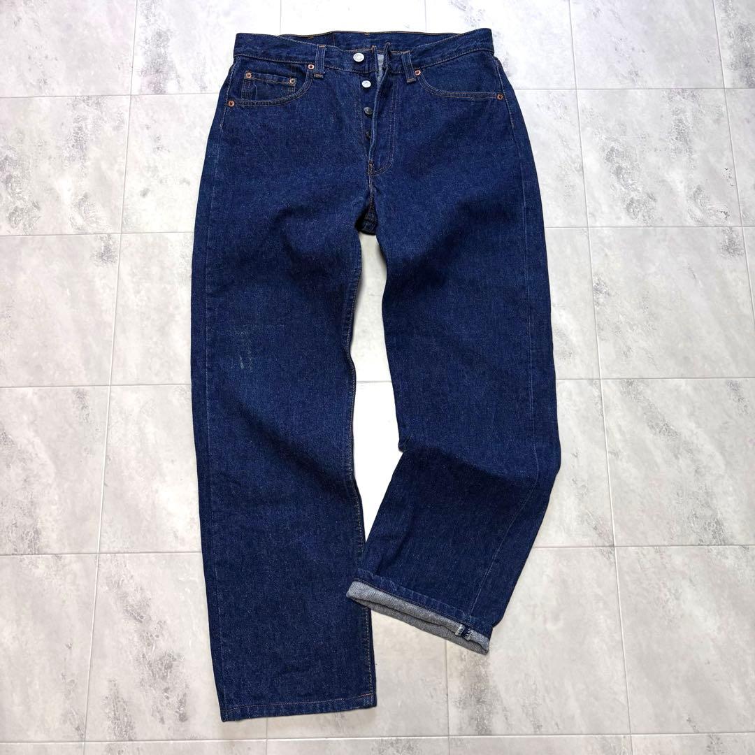 【80s】濃紺 リーバイス 501 ハチマル ナイロンフットボタン USA製