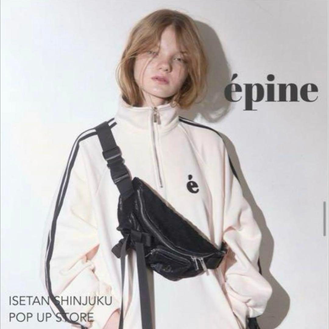 エピヌepine/リボンサテン2way ボディバッグ黒/ミニポーチショルダー