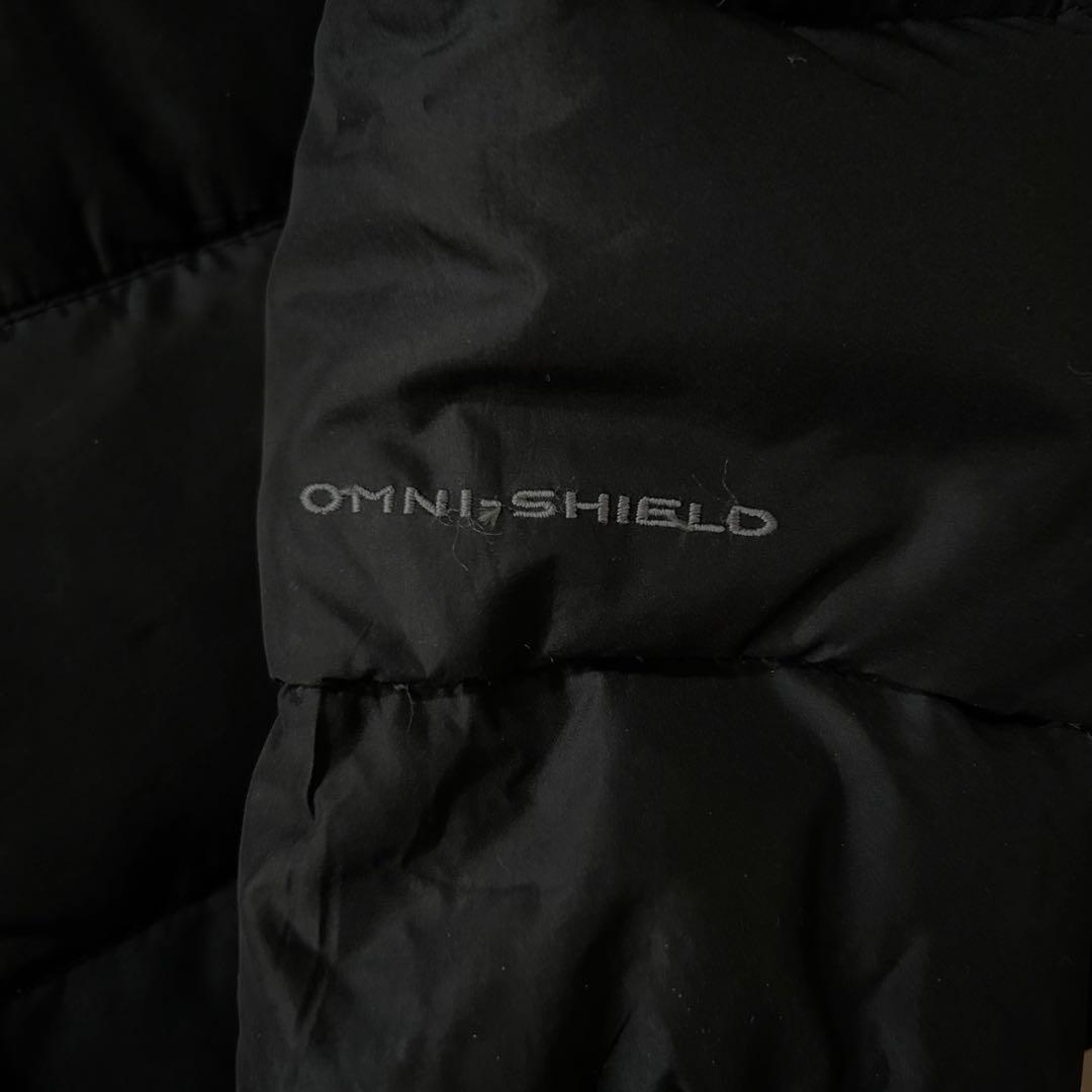 古着Colombiaコロンビア中綿ダウンジャケットドローコード刺繍ロゴ短丈テック