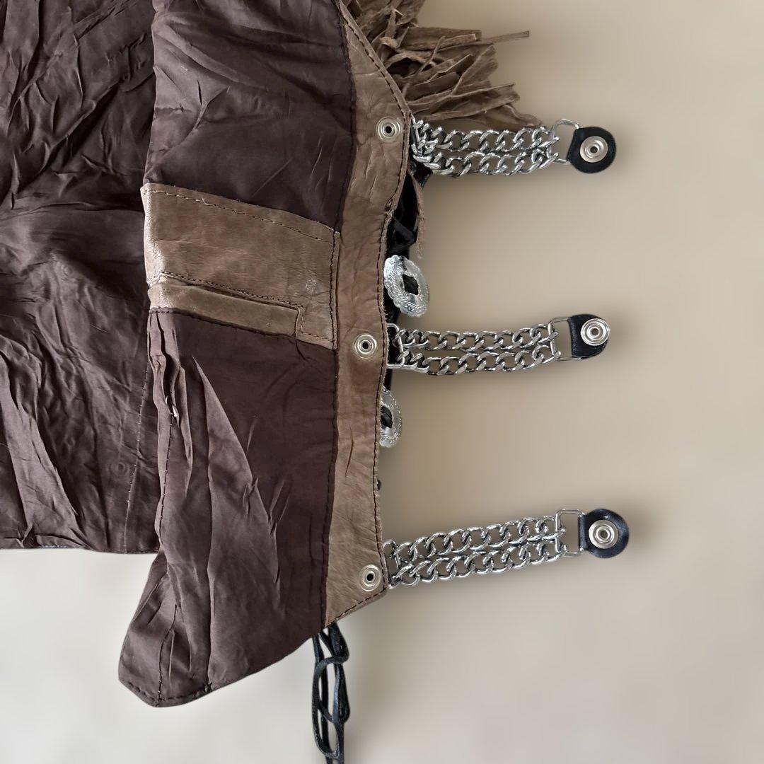 HUDSON LEATHER フリンジ レザージャケットＸＸＬ￼スナップボタン￼