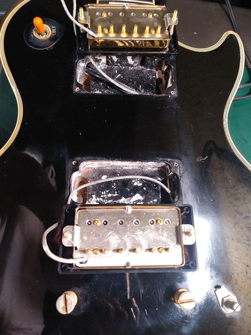 難あり　Burny バーニー　レスポールカスタムタイプ　イナズマインレイ