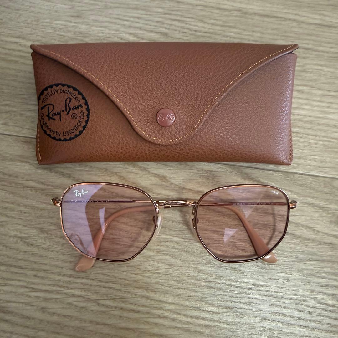 Ray-Ban ピンク オクタゴナル サングラス