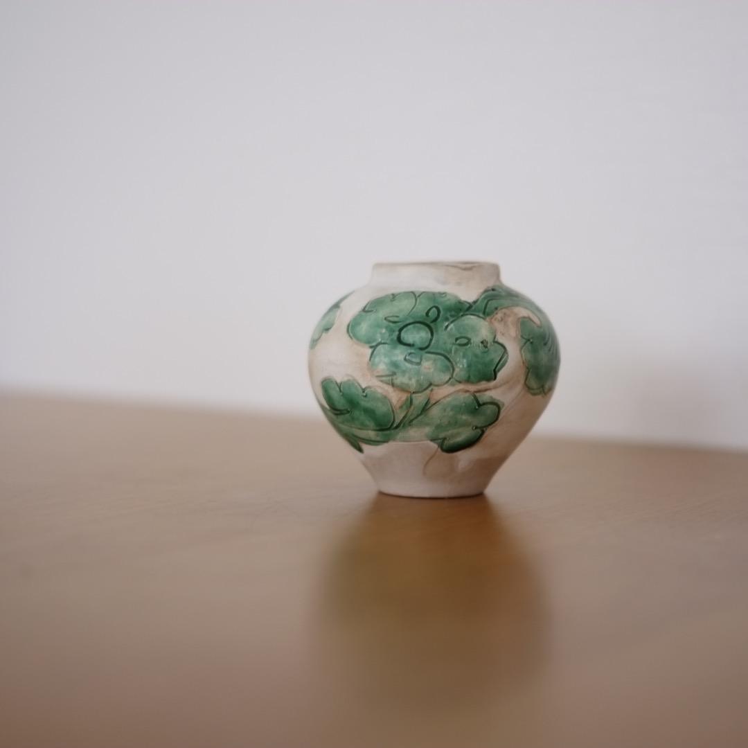 「希少」　唐三彩　遼三彩　小壺　(晩唐〜五代) 索中国古陶李朝古唐津伊万里