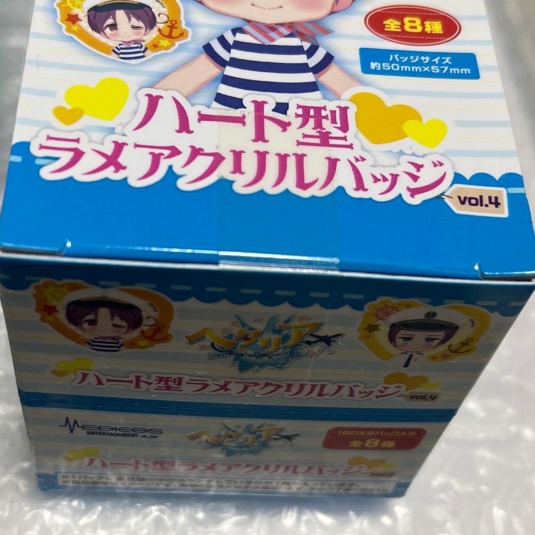 ヘタリア　ハート型　ラメアクリルバッジ