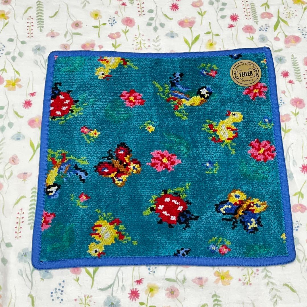 新品 フェイラー ハンカチ ハイジ ブルー web限定