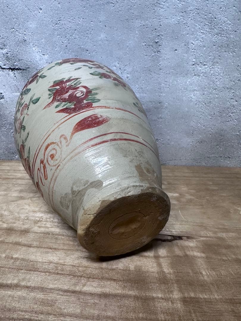 五彩　中国　赤絵　花瓶　古美術　骨董品　アンティーク