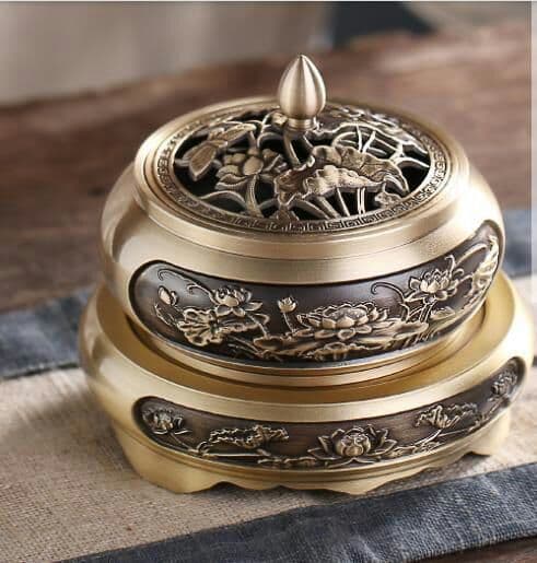 純銅香炉白檀香炉は、仏に供える薫香沈香安神の家庭用渦巻き香香炉です。