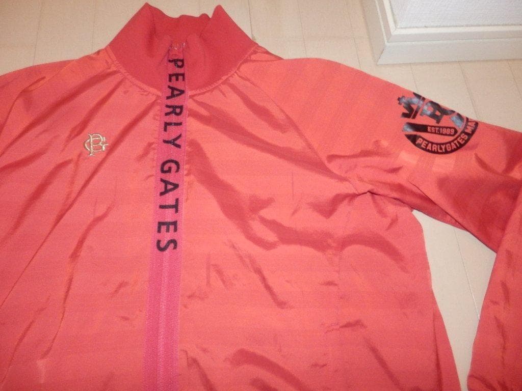 美品 ★パーリーゲイツ★人気 ダブルジップジャケット 赤 PG柄★サイズ5 L