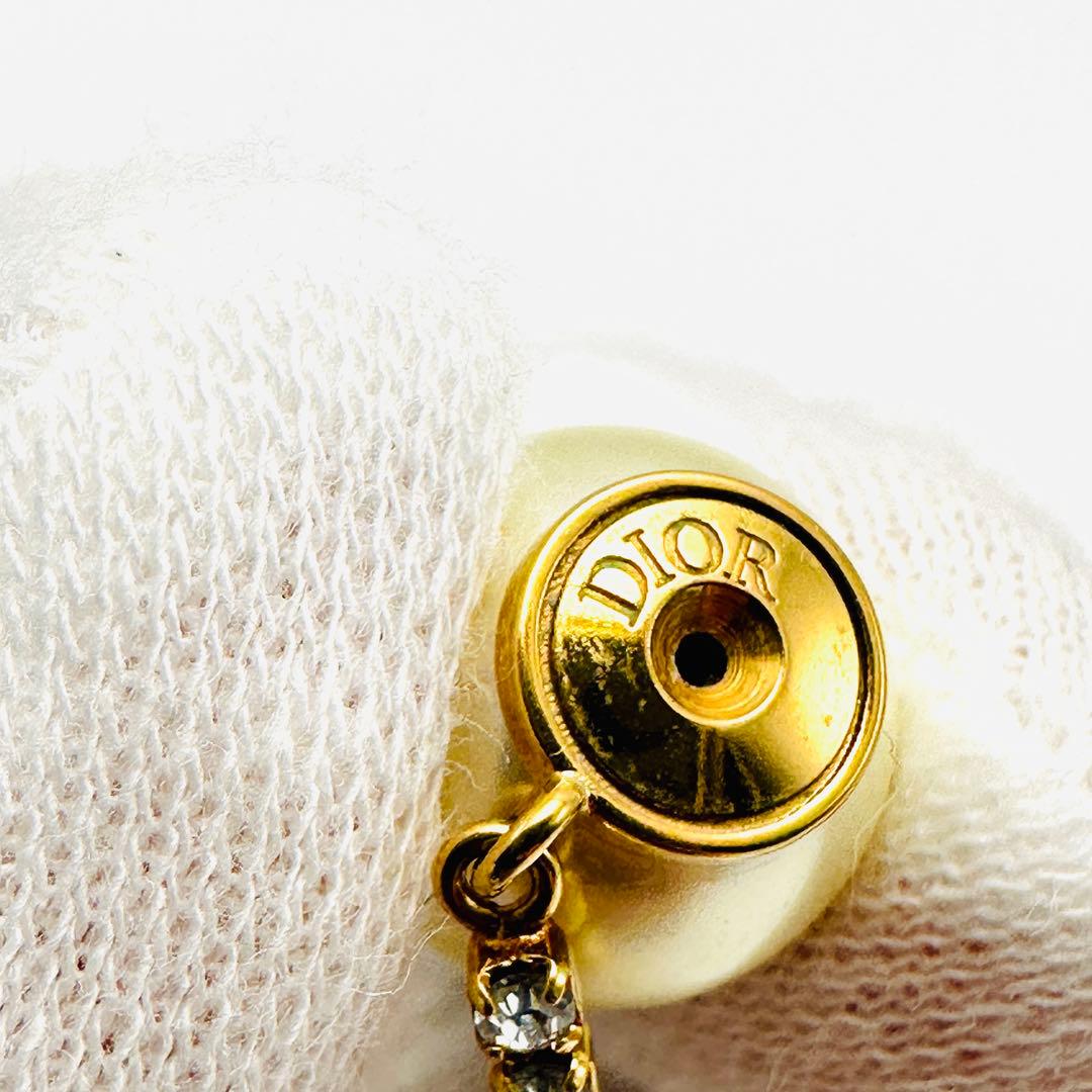 現行品　Dior Tribales ピアス　メタル　レジンパール　クリスタル