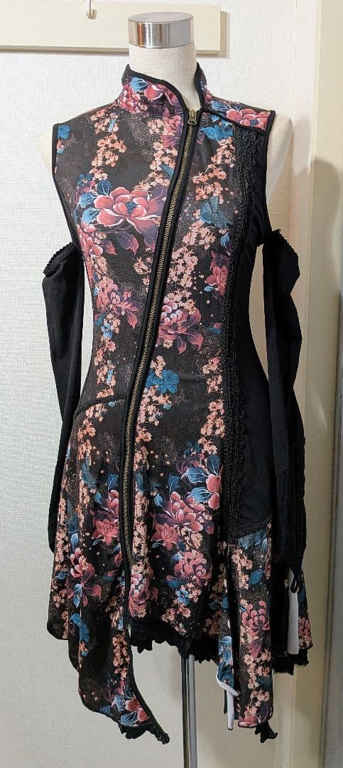 ★OZZ ONESTE★和柄チャイナ風デザインジップワンピース★