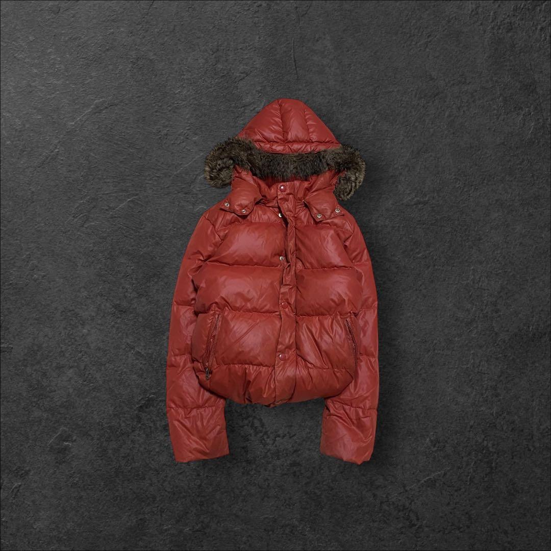 90s old gap ファー ダウンジャケット y2k 平成 グランジ お兄系