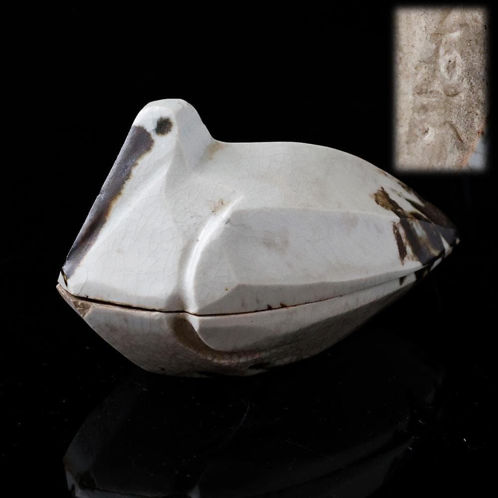 時代年代物 道八 つる形 香合 識箱 茶道具 香具 珍品