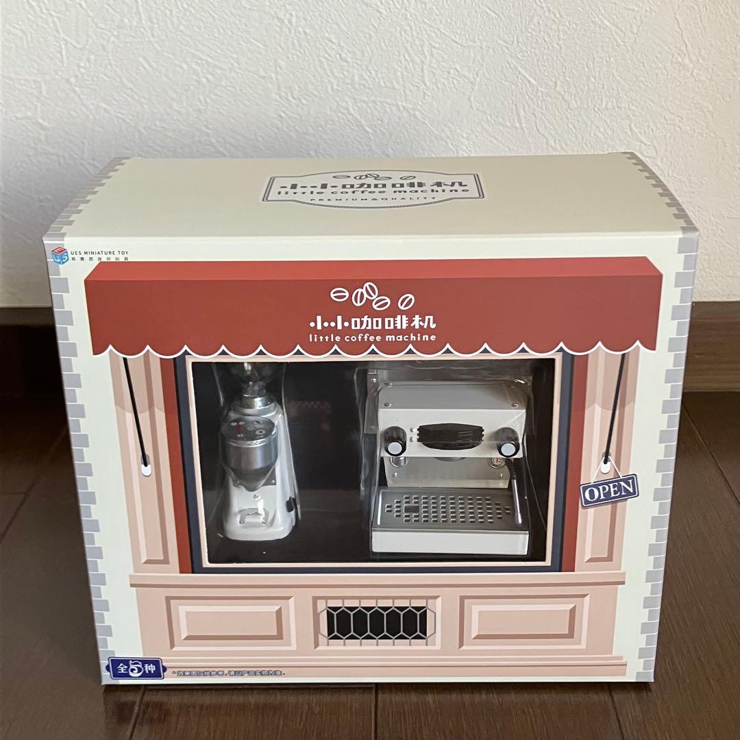 ミニチュア　コーヒーマシン　エスプレッソマシン　ホワイト　ドールハウス