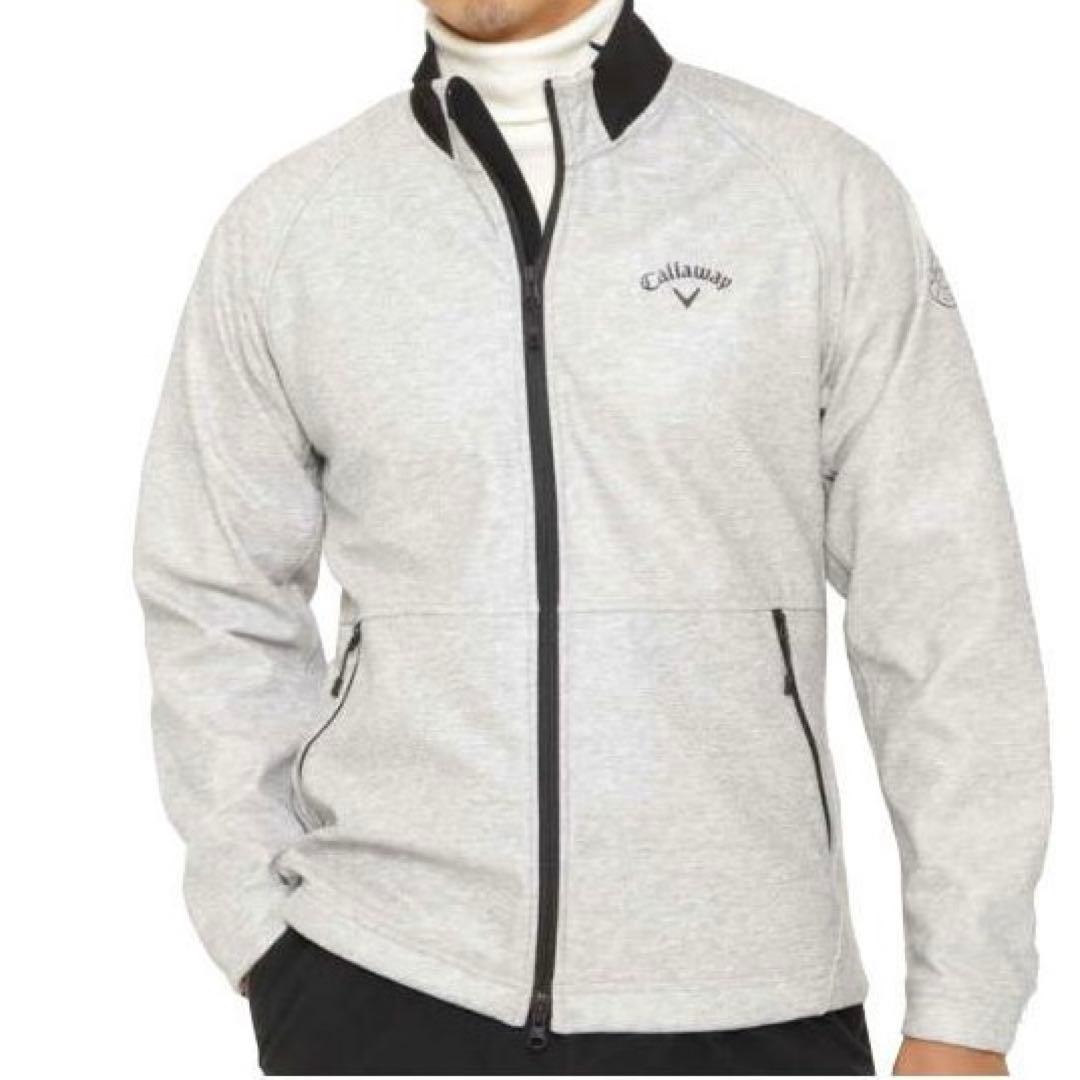 キャロウェイ メンズ ゴルフウェア ラミネート スウエットフルジップブルゾン M