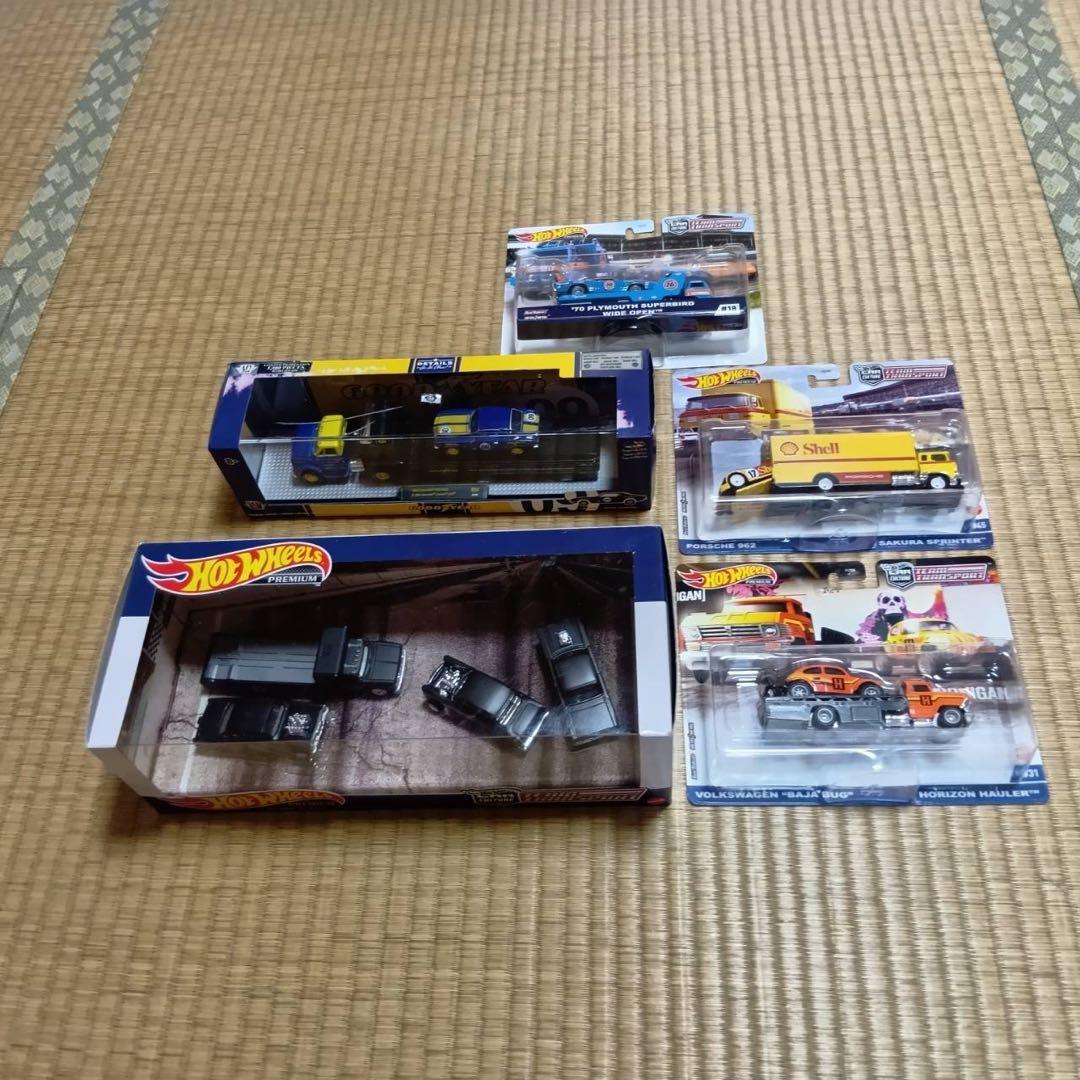 【5点セット】ホットウィール　トランスポーター　M2 トレーラー　セット