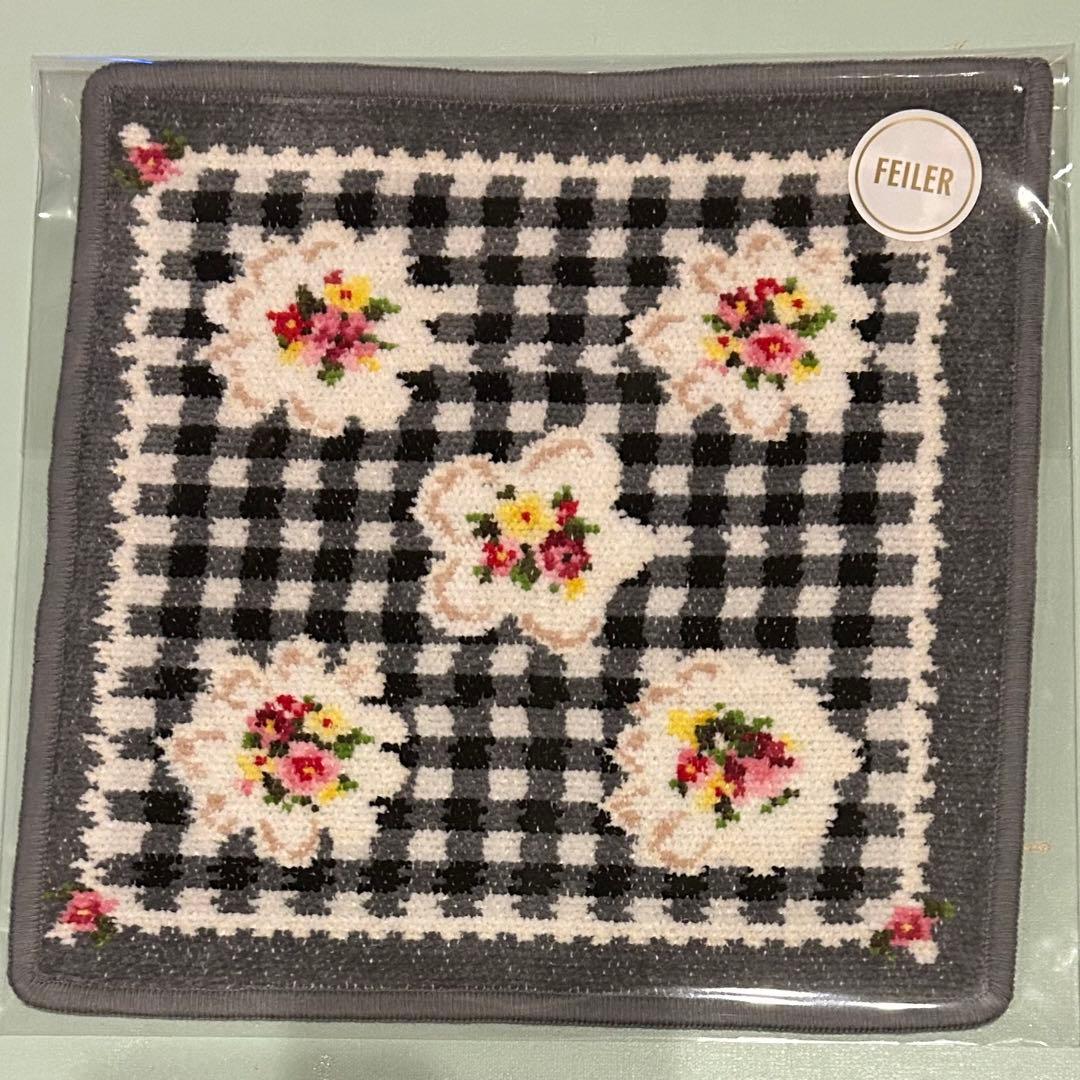 FEILER ヴィシーチェック　ハンカチ　ミニ巾着　セット