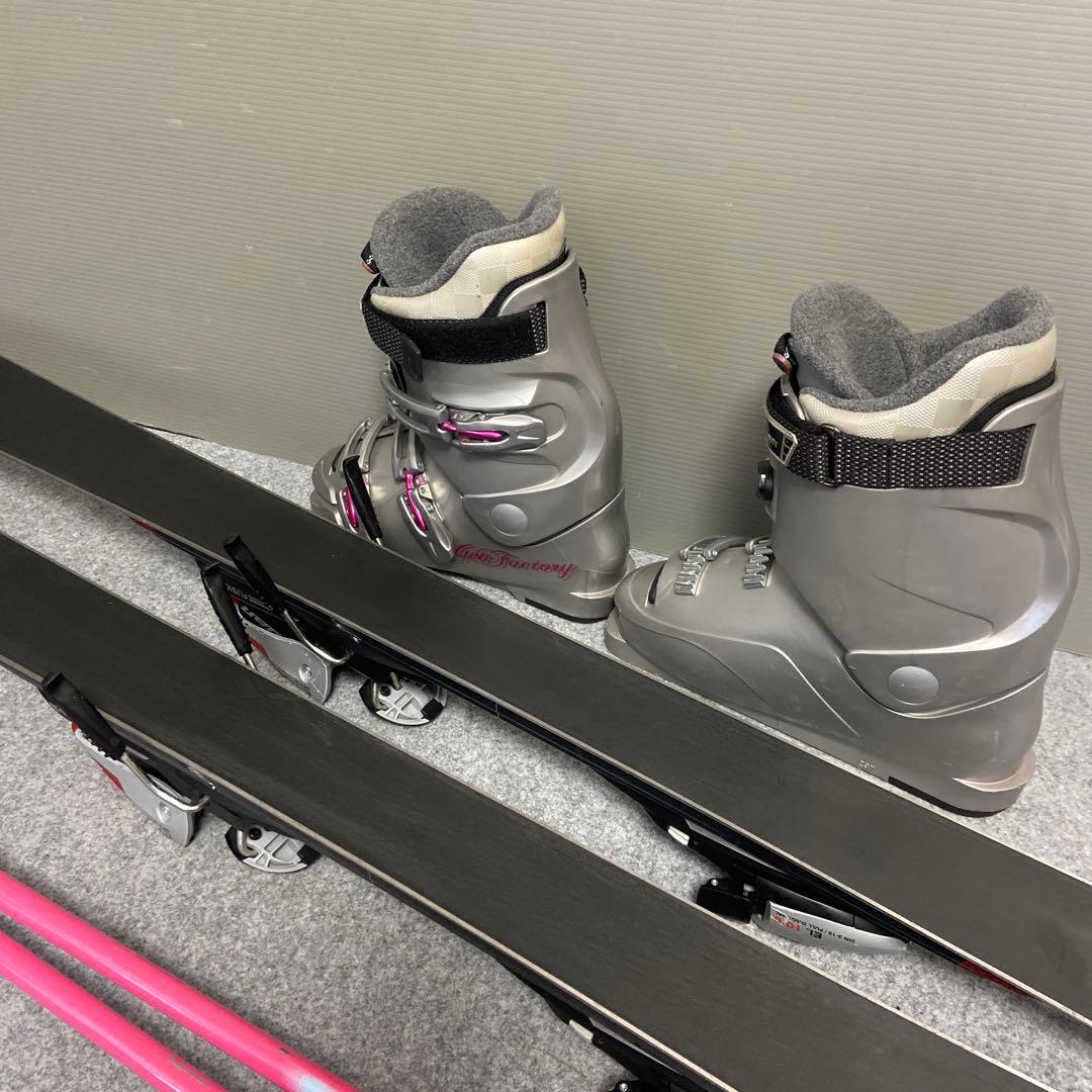 ★訳あり★メンテナンス済　大人スキーセット　板152cmブーツ25~25.5cm