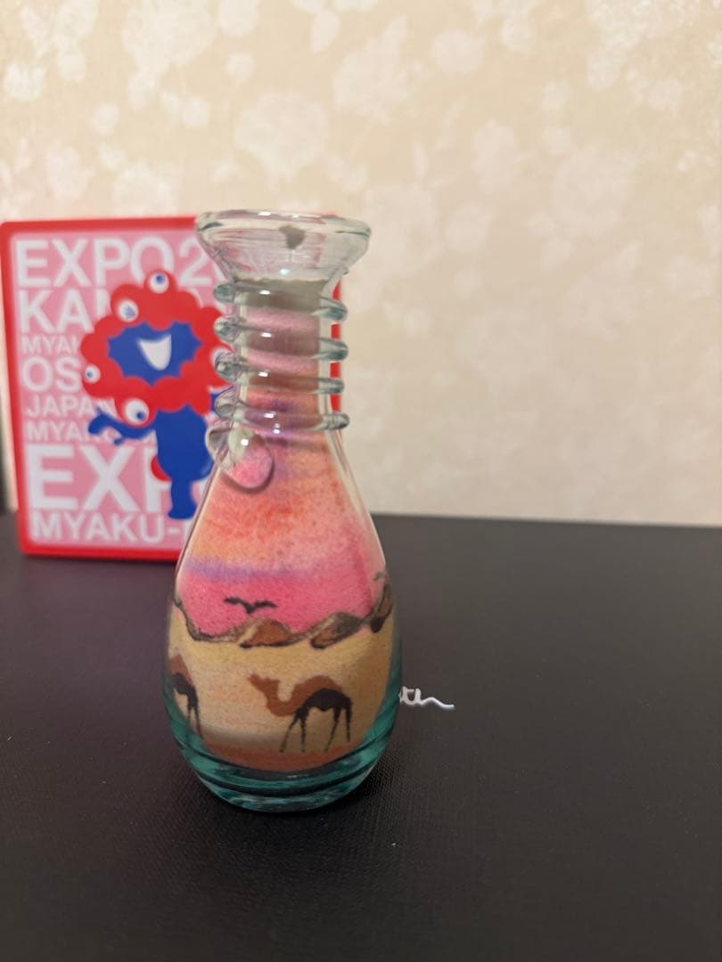 大阪万博ヨルダン館のサンドアート！ピンク