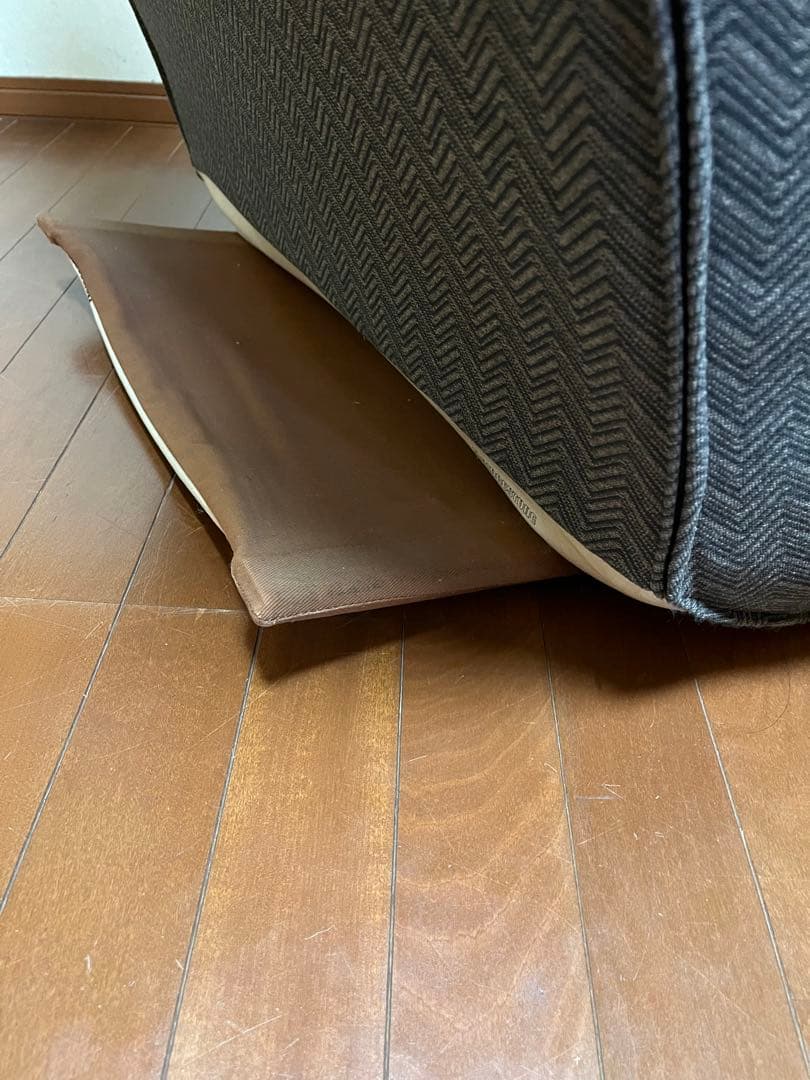 【ロッキングチェア】ブリヂストン　ロッキングソファ　オットマン付き　ブラウン色