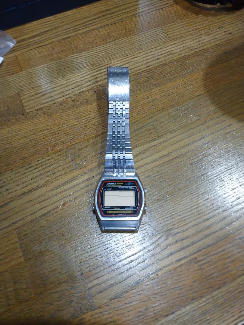 CASIO アンティーク デジタル腕時計 ステンレスバンド