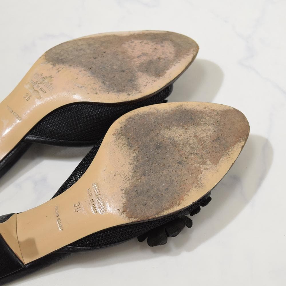 00s archive miu miu vintage ミュール サンダル 黒
