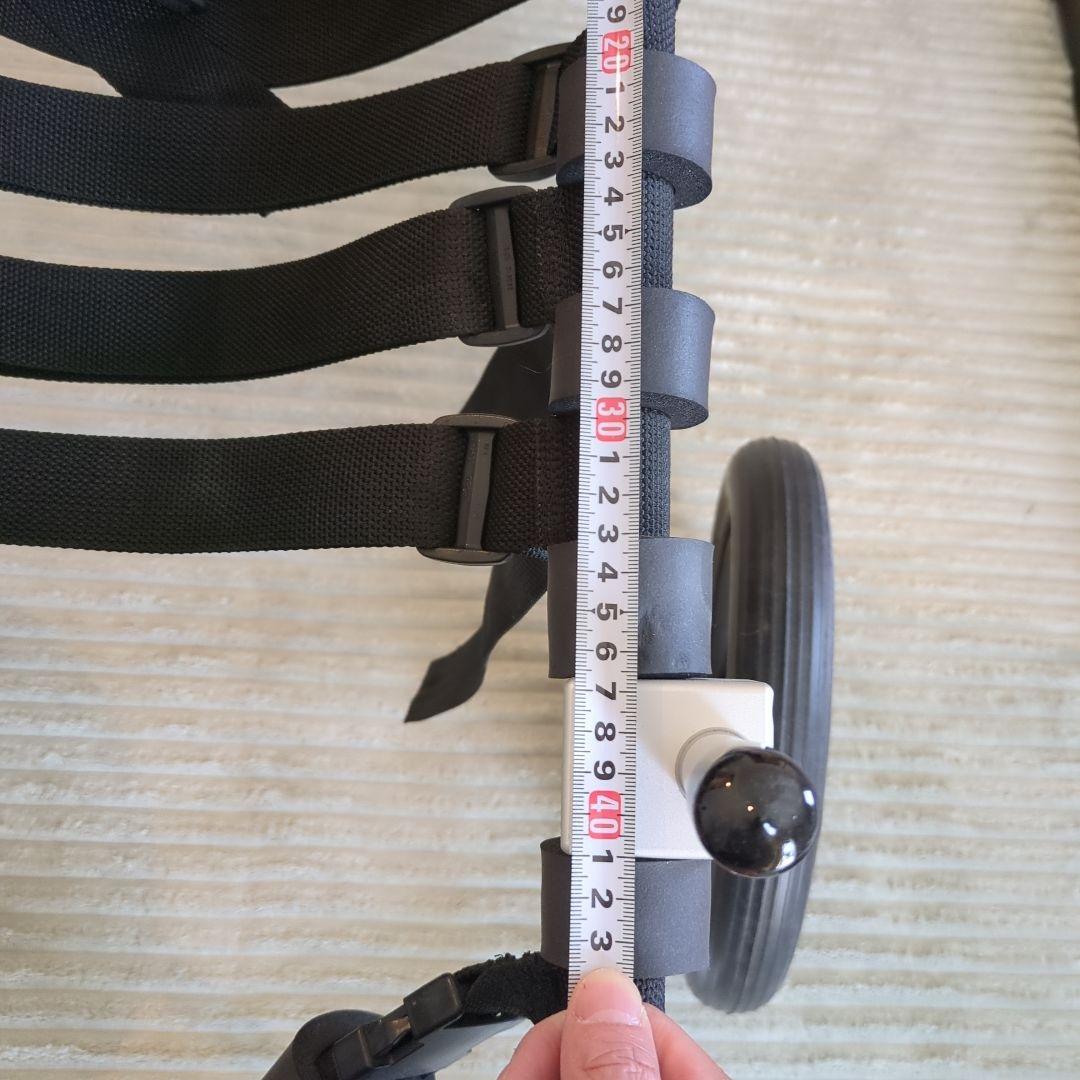 【美品】大型犬用・アルミ車いす ブラック