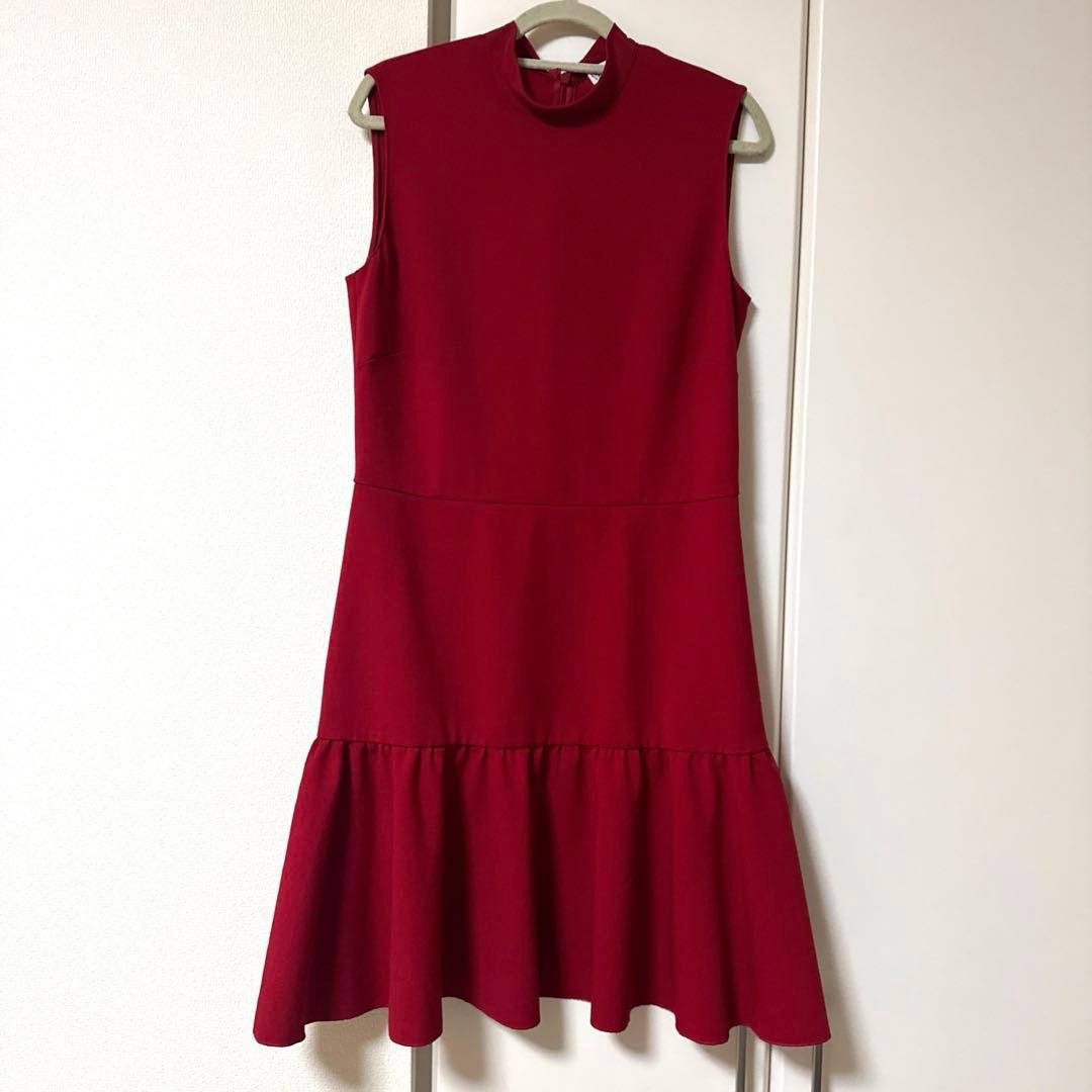 RED VALENTINO ノースリーブワンピース ワインレッド