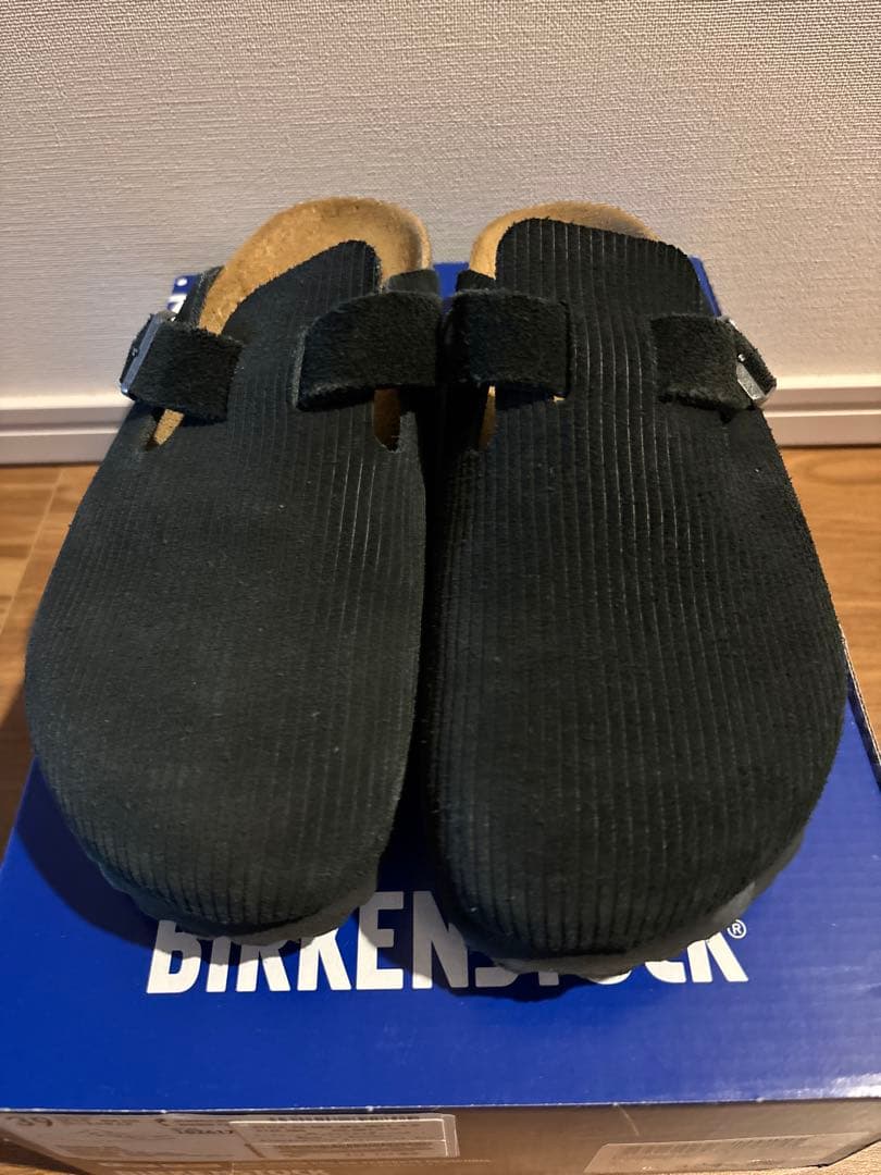BIRKENSTOCK ブラック コーデュロイ サボサンダル