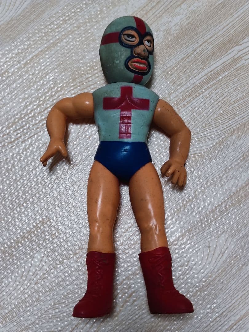 中嶋製作所 タイガーマスク ゴルゴダクロス ソフビ 辻なお 梶原一騎 昭和レトロ