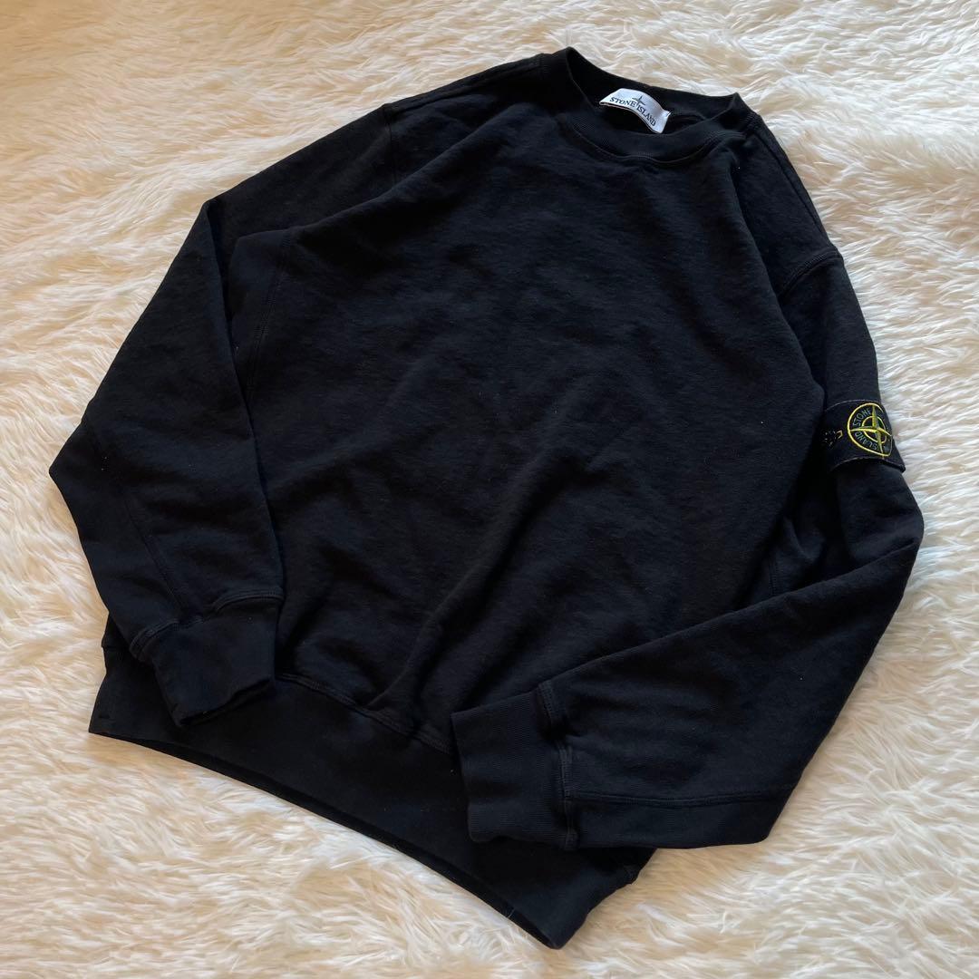 ストーンアイランド stone  スウェット ワッペン M ブラック