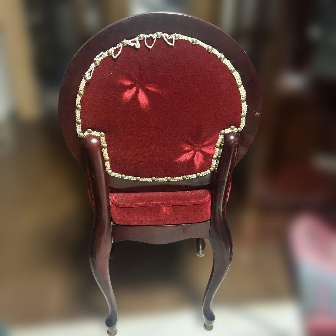 アンティーク　家具　ヴィクトリアンスタイル 赤いチェア　1点