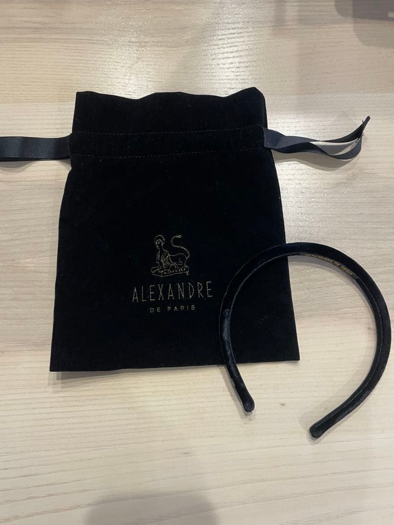 【美品】ALEXANDRE DE PARIS ブラック ベルベッド　5mm