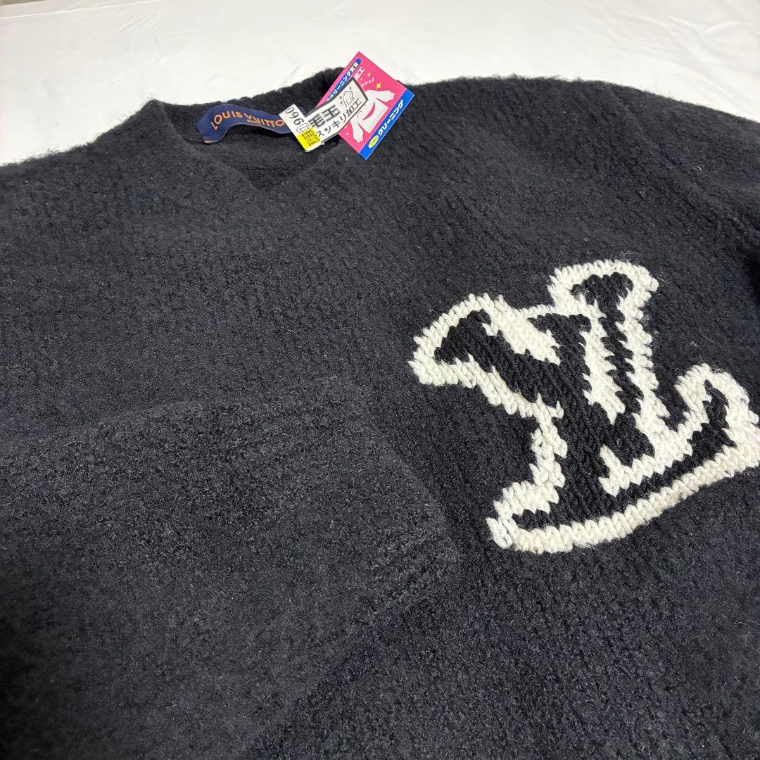 【正規品】ルイヴィトン LV インターシャ クルーネック ニット　Ｍ