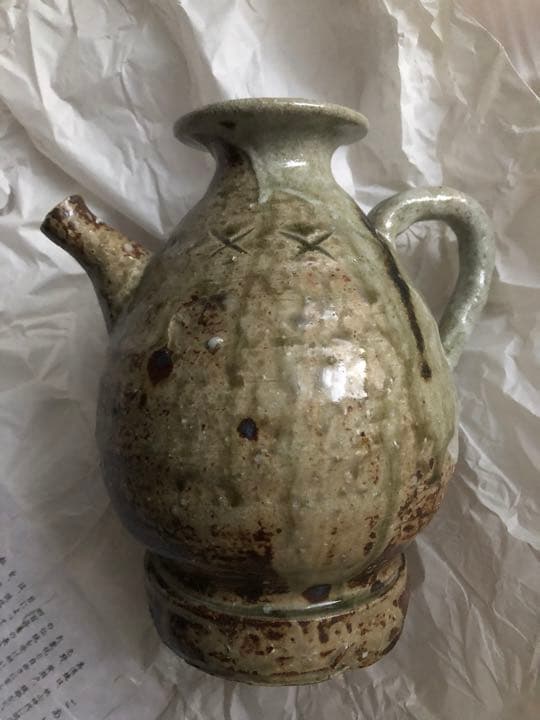 美濃伊賀　水注　花入　山吹窯　光寿造　共箱入