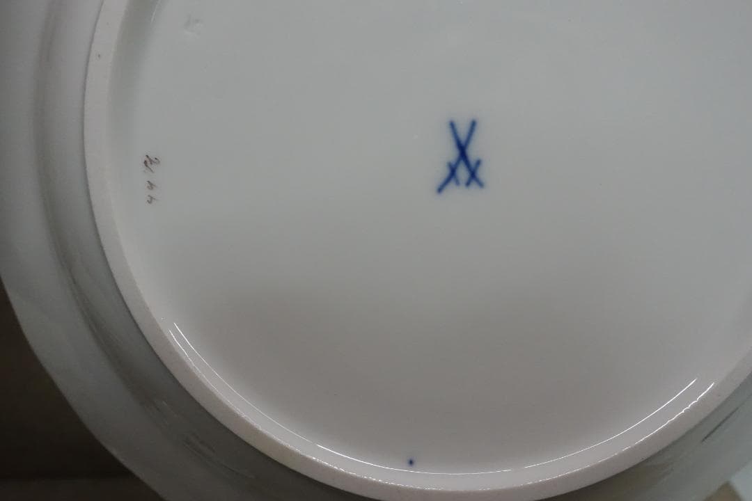 マイセン ピンクローズ 金彩プレートペア