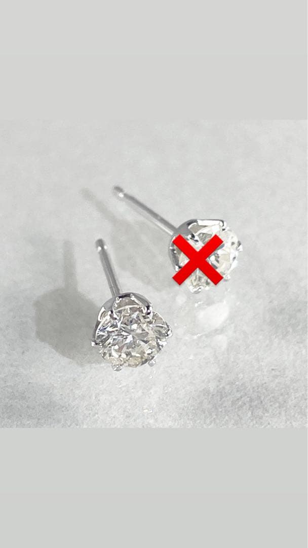 ☆値引きしました☆天然ダイヤモンド 0.333ct pt900 片耳用