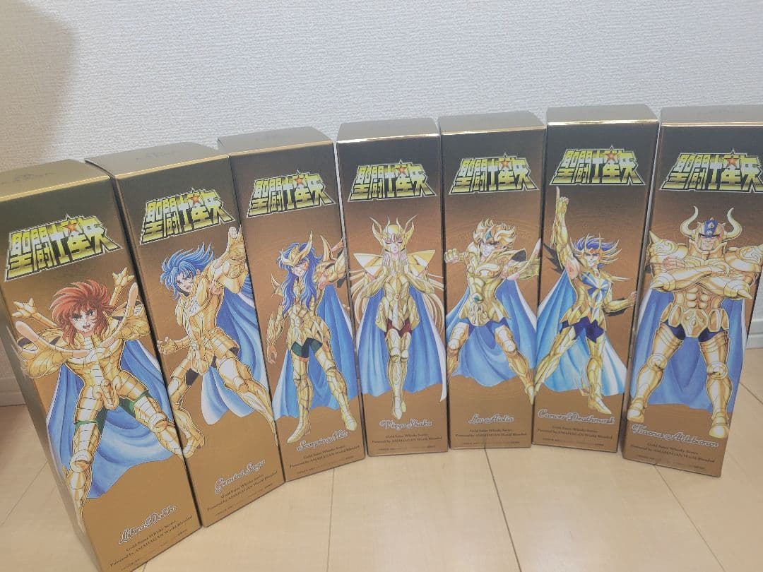 聖闘士星矢 長浜蒸溜所 アマハガン 黄金聖闘士ウイスキー 限定品 7本まとめて