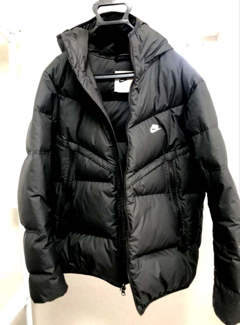 極美品 ナイキ NIKE ダウンジャケット ブラック 黒 ダウンパーカー XL