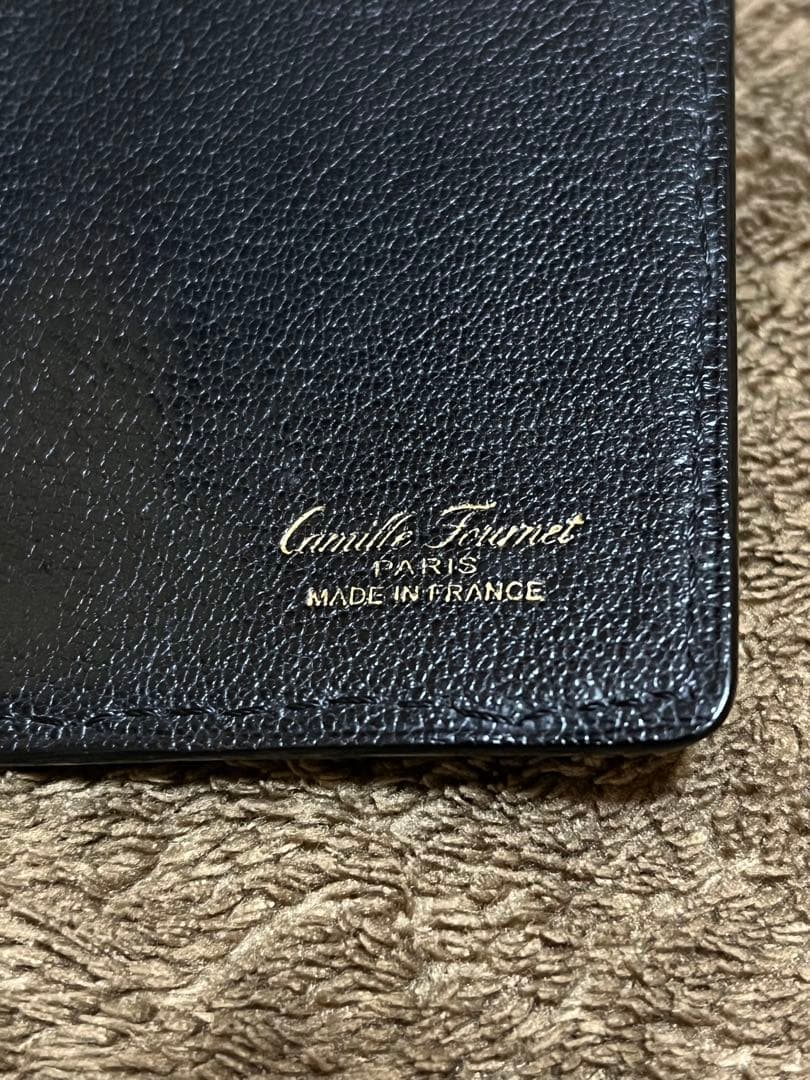 最高級 カミーユフォルネ クロコ ポロサス 名刺入れ カードケース ブラック 黒