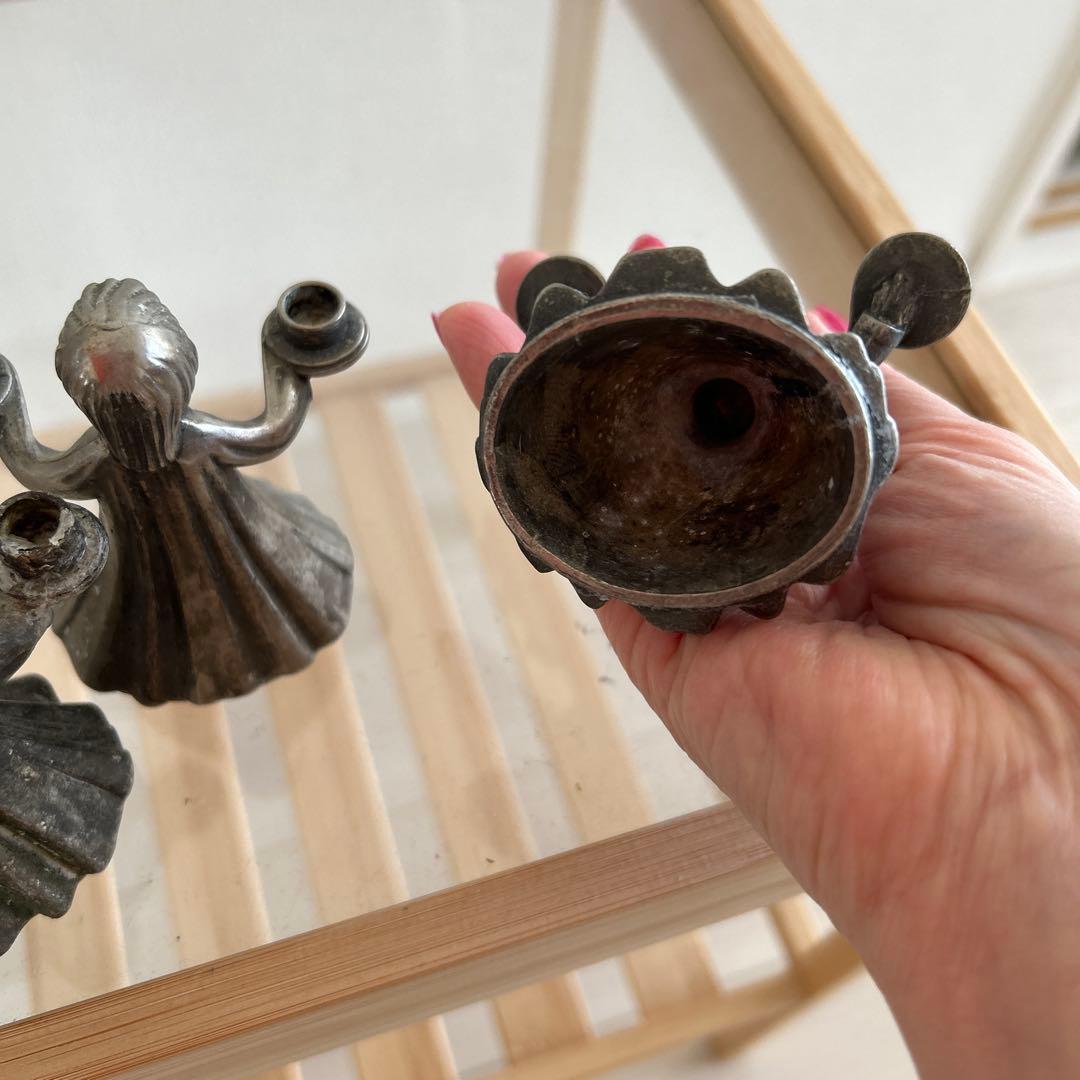 イタリア製　アンティーク　キャンドルスタンド　真鍮製