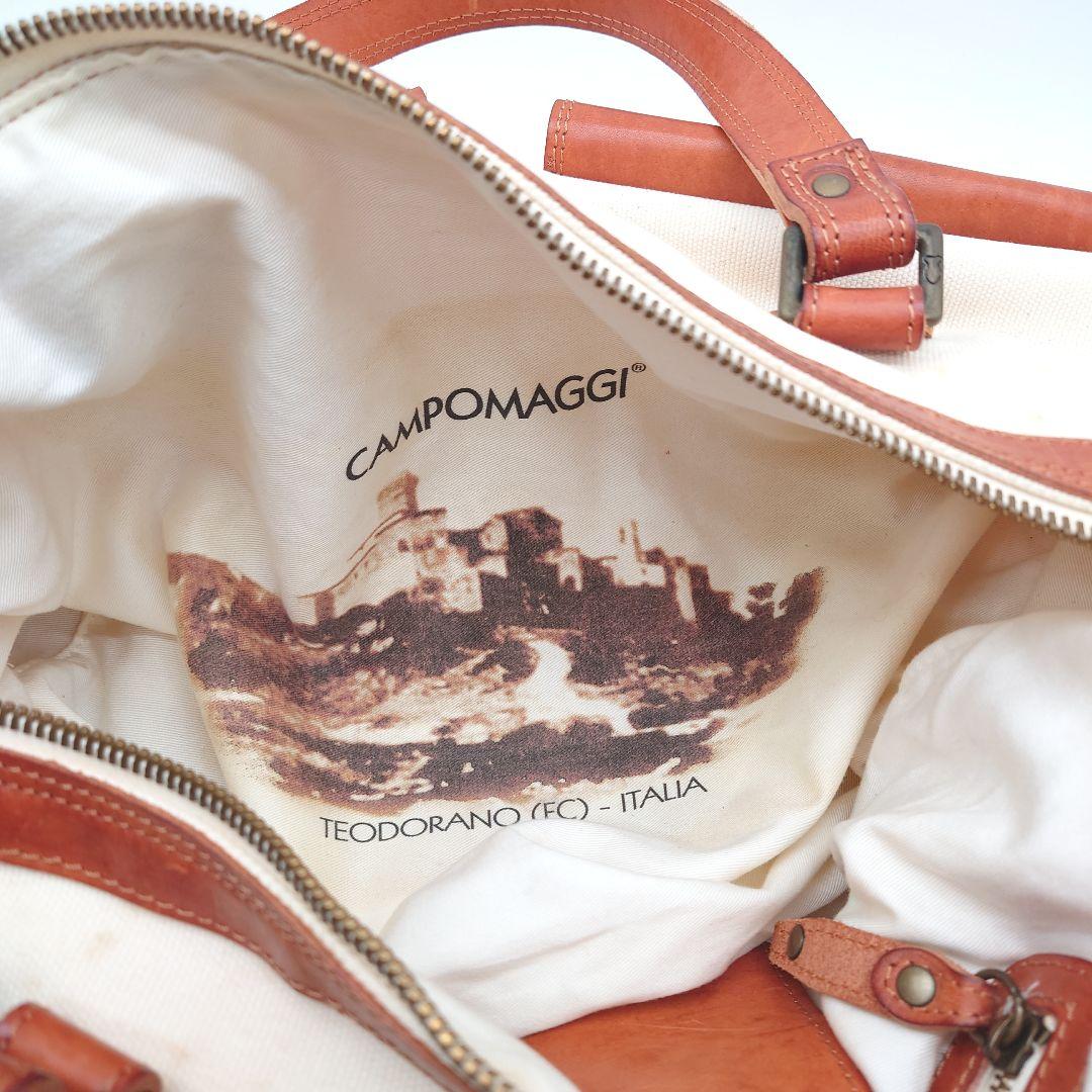 CAMPOMAGGI　カンポマッジ　キャンバス　レザーショルダー　バッグ　大容量