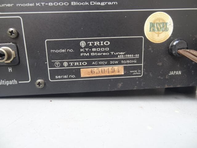 TRIO FMアナログチューナー KT-8000