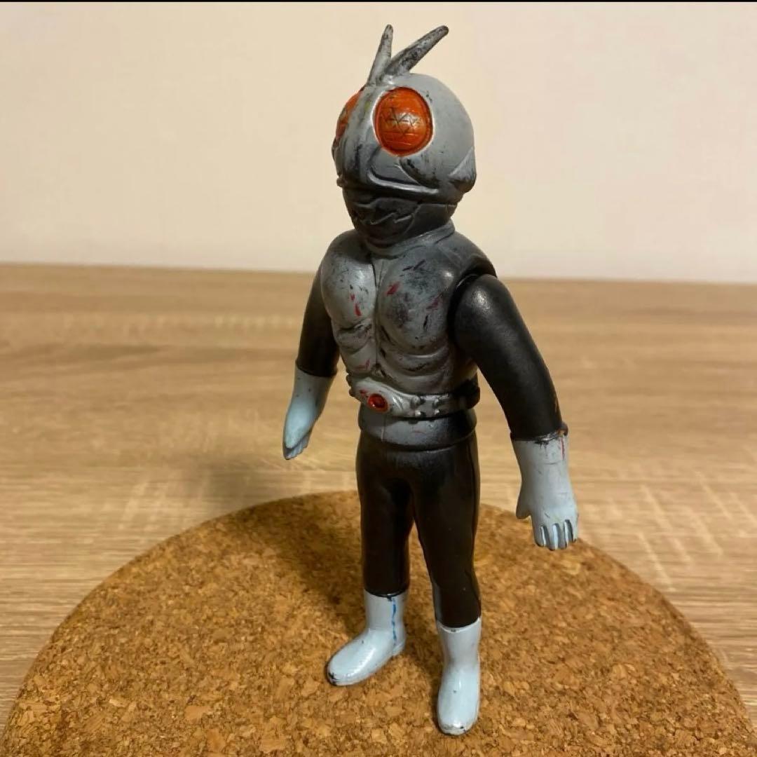 当時物 昭和レトロ ソフビ 旧バンダイ 仮面ライダー1号 石森プロ　東映