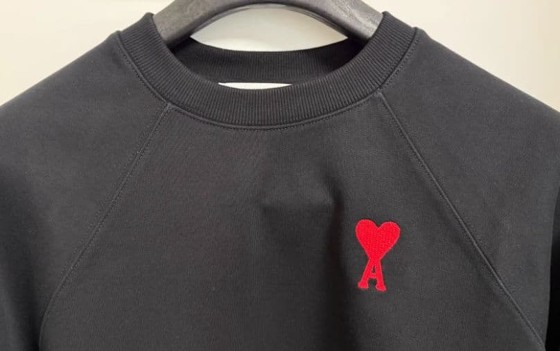 ✨ ami paris アミパリ 黒 トレーナー　サイズ L