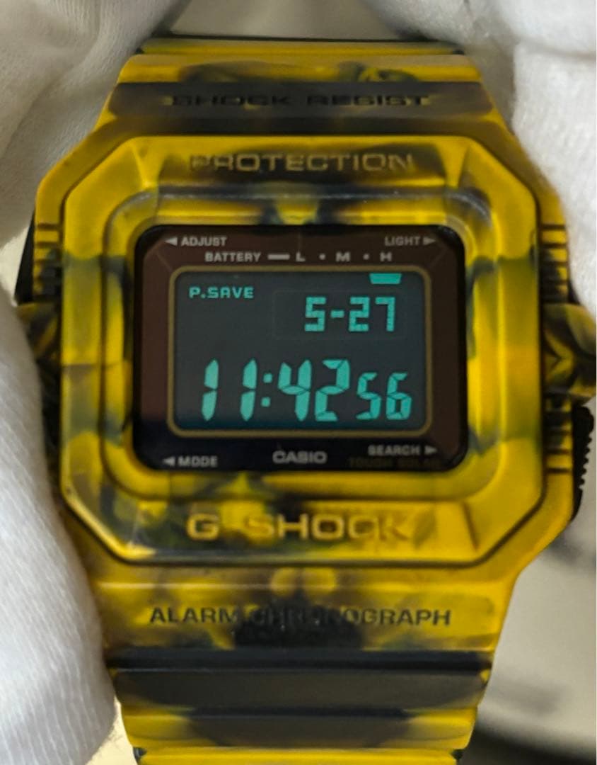 G-SHOCK/ジャミン/G-5500/迷彩/マーブル/カモ/ソーラー/イエロー