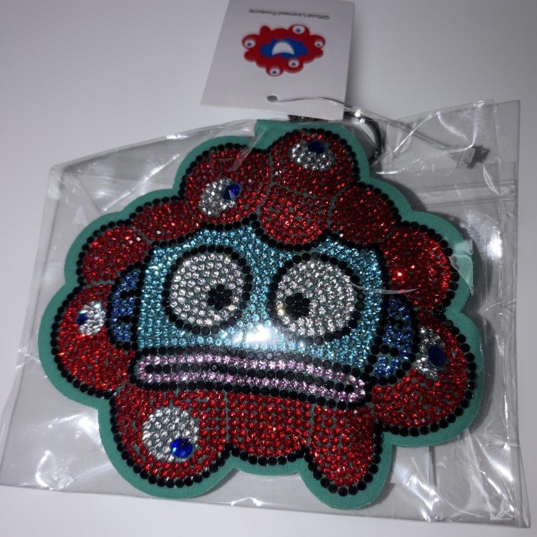 大阪関西万博　サンリオ　ミャクミャク　キラキラレザーキーホルダー